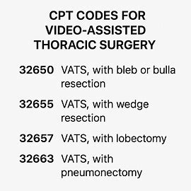 CPT Codes for Video-Assisted Thoracic Surgery