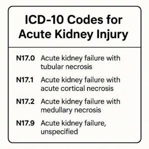 ICD-10 Codes for Acute Kidney Injury