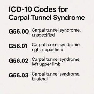 ICD-10 Codes for Carpal Tunnel Syndrome