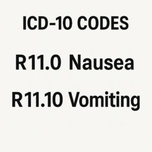 ICD-10 Codes for Nausea and Vomiting