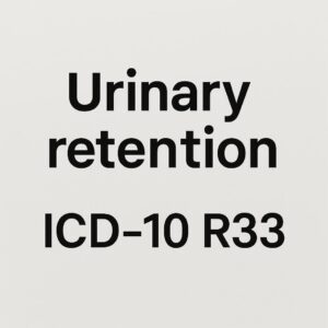 ICD-10 code for urinary retention