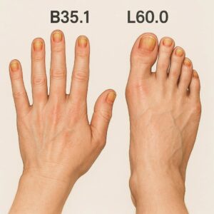 ICD-10 codes for Onychomycosis