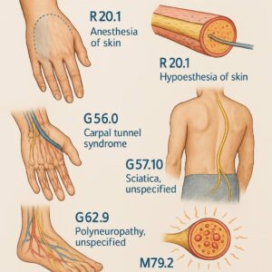 ICD-10 codes for numbness