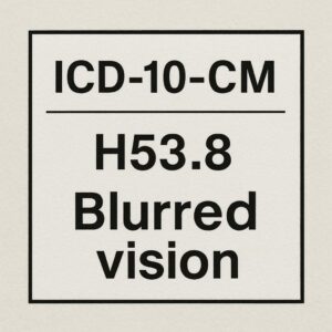 ICD-10 Code for Blurred Vision
