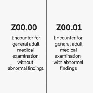 ICD-10 Codes Z00.00 and Z00.01