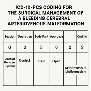 ICD-10-PCS Coding for the Surgical Management of a Bleeding Cerebral Arteriovenous Malformation