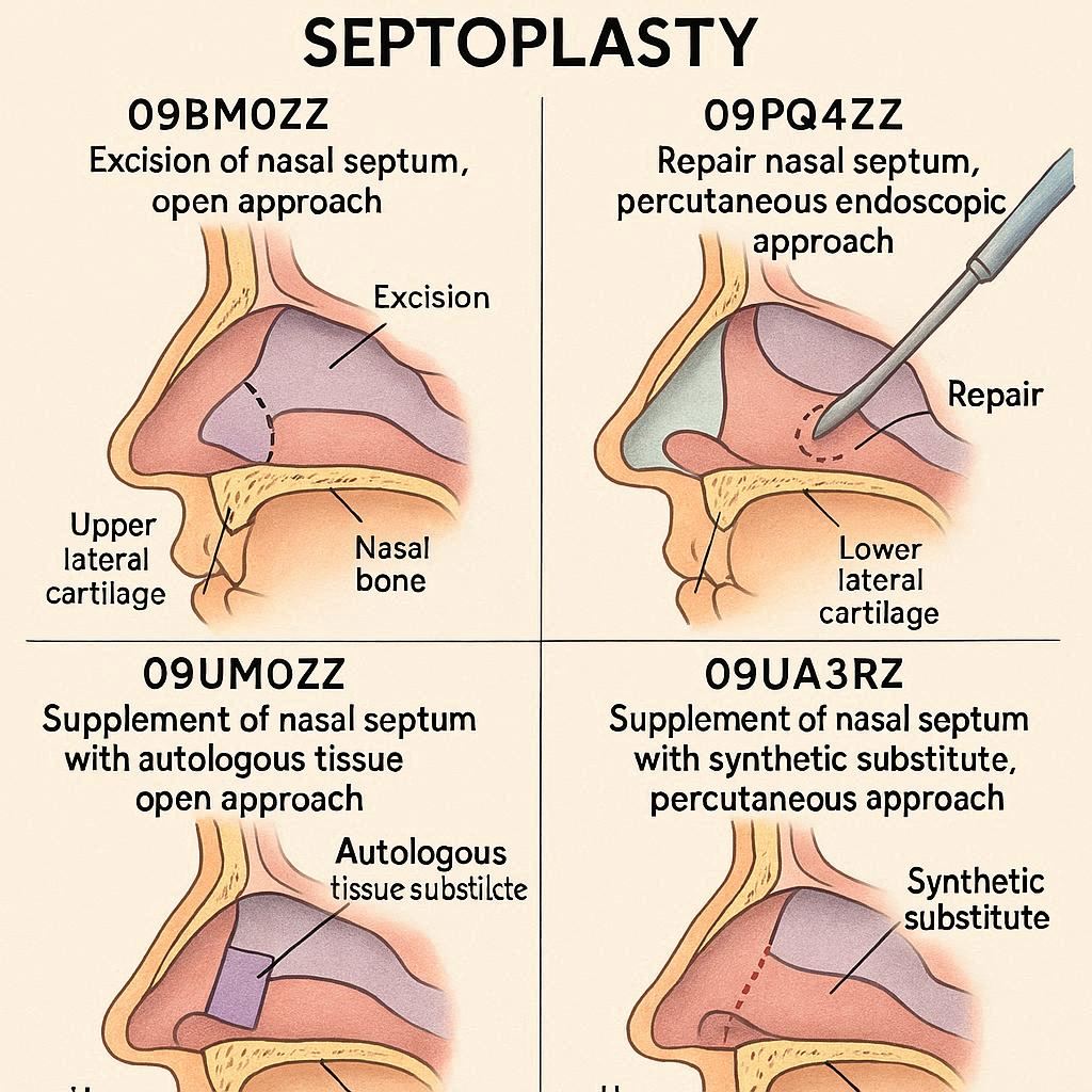 ICD-10-PCS for Septoplasty
