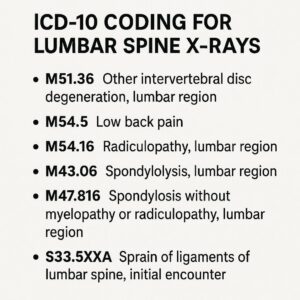 ICD-10 coding for lumbar spine X-rays
