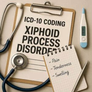 ICD-10 coding for xiphoid process disorders