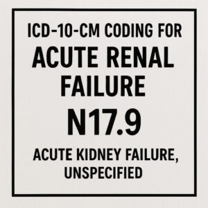 ICD-10-CM Coding for Acute Renal Failure