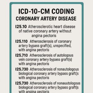 ICD-10-CM Coding for Coronary Artery Disease
