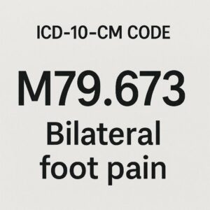ICD-10-CM code for bilateral foot pain