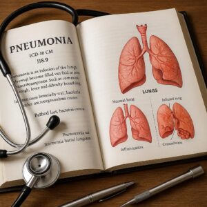 ICD-10-CM code for pneumonia