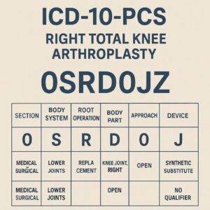 ICD-10-PCS Coding for Right Total Knee Arthroplasty