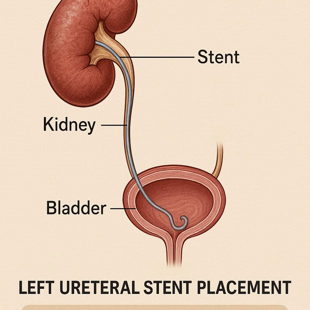 Left Ureteral Stent Placement and Its ICD-10-PCS Code
