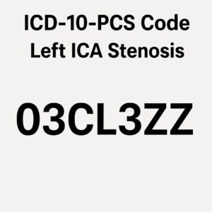 icd 10 pcs code left ica stenosis