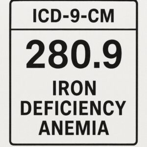 ICD-9 Code 280.9 for Iron Deficiency Anemia