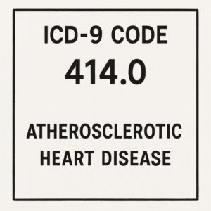 ICD-9 Code for Atherosclerotic Heart Disease