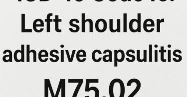 ICD 10 Code for Left Shoulder Adhesive Capsulitis