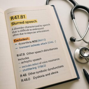 ICD-10 Code for Slurred Speech
