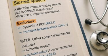 ICD-10 Code for Slurred Speech