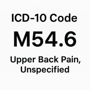 ICD 10 Code for Upper Back Pain Unspecified
