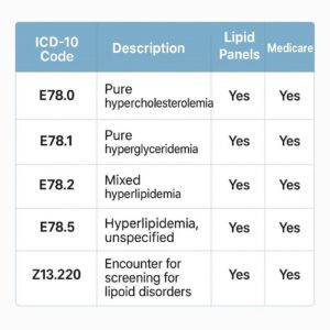 ICD-10 Codes for Lipid Panels and Medicare