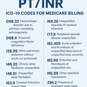 PT INR ICD-10 Codes for Medicare Billing