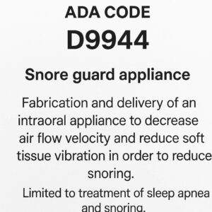ADA Code for Snore Guard Appliance