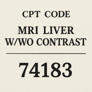 CPT Code MRI Liver w wo Contrast