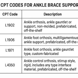 CPT Codes for Ankle Brace Support