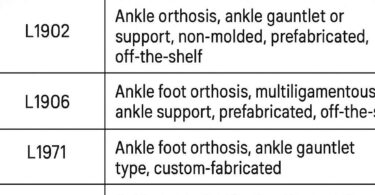 CPT Codes for Ankle Brace Support