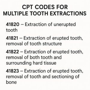 CPT Codes for Multiple Tooth Extractions