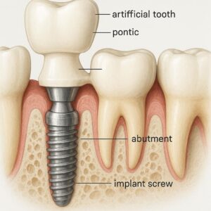 Dental Code for Implant Pontic