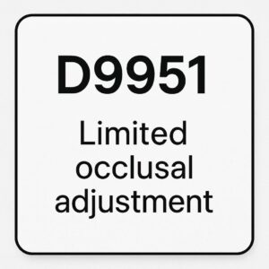 Dental Code for Limited Occlusal Adjustment