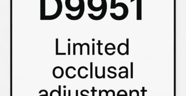 Dental Code for Limited Occlusal Adjustment