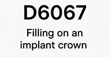 Dental Code for a Filling on an Implant Crown