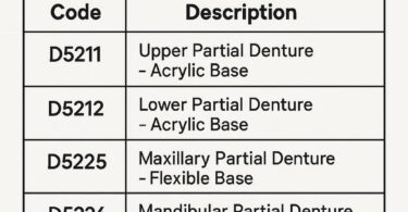 Dental Codes for Acrylic Partial Dentures
