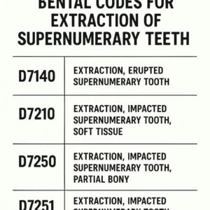 Dental Codes for Extraction of Supernumerary Teeth