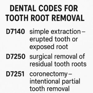 Dental Codes for Tooth Root Removal