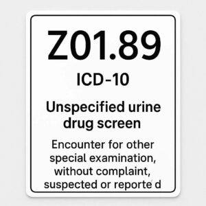 ICD-10 Code for an Unspecified Urine Drug Screen
