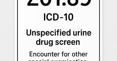 ICD-10 Code for an Unspecified Urine Drug Screen