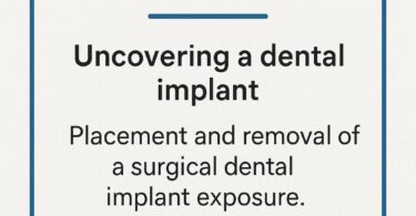 CDT Code for Uncovering a Dental Implant