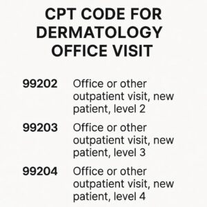 CPT Code for Dermatology Office Visit