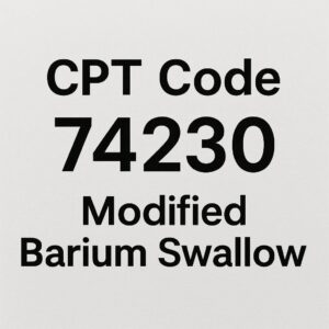 CPT Code for Modified Barium Swallow