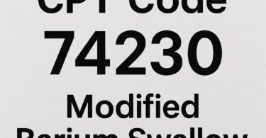 CPT Code for Modified Barium Swallow
