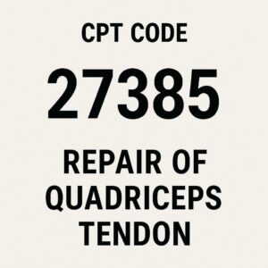 CPT Code for Repair of Quadriceps Tendon