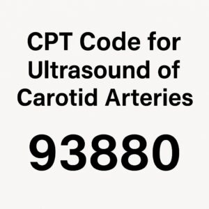 CPT Code for Ultrasound of Carotid Arteries