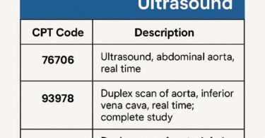 CPT Codes for Aortic Ultrasound US Aorta