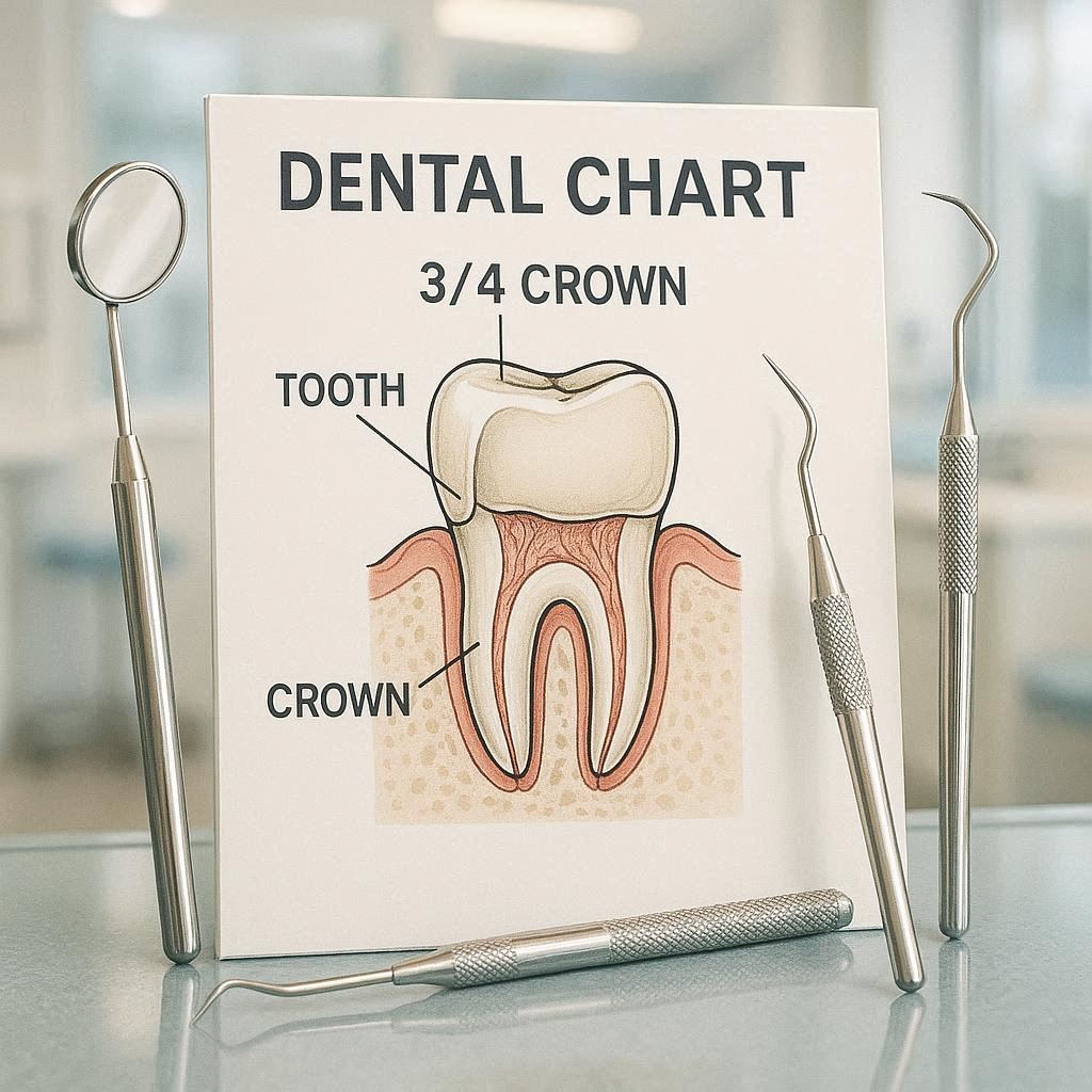 Dental Code for 3 4 Crown